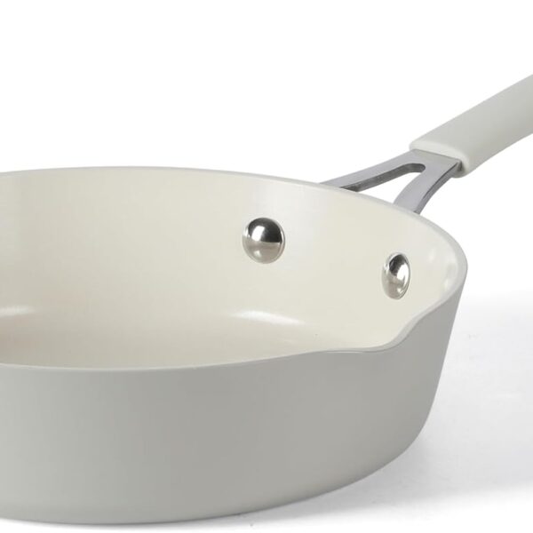 Ceramic Nonstick Aluminum Frying Pan with Porcelain Enamel Exterior