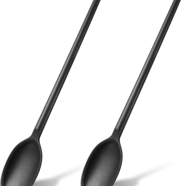 Long Handle Silicone Stirring Spoon Heat Resistant Non Stick Dishwasher Safe
