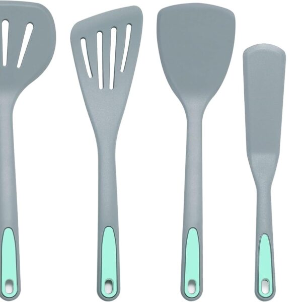 Silicone Turner Spatula Set Non Stick Heat Resistant Dishwasher Safe