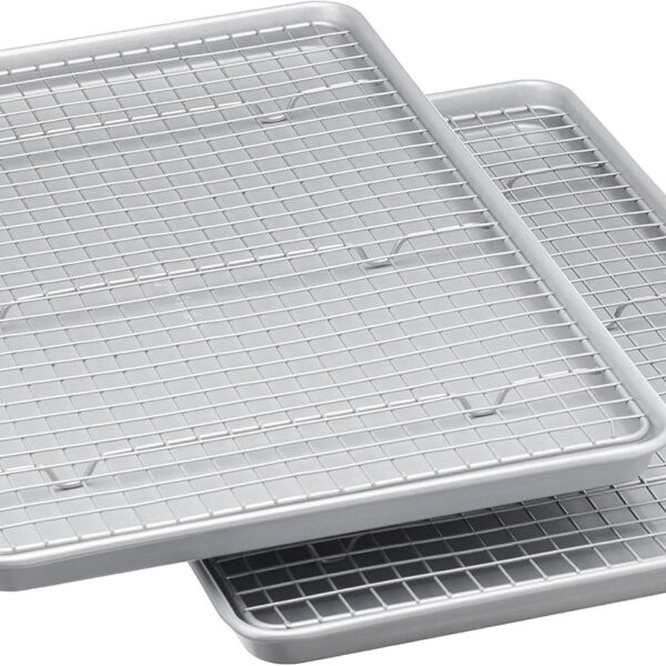 Baking Sheet and Wire Rack Set with Nonstick Ceramic Coating