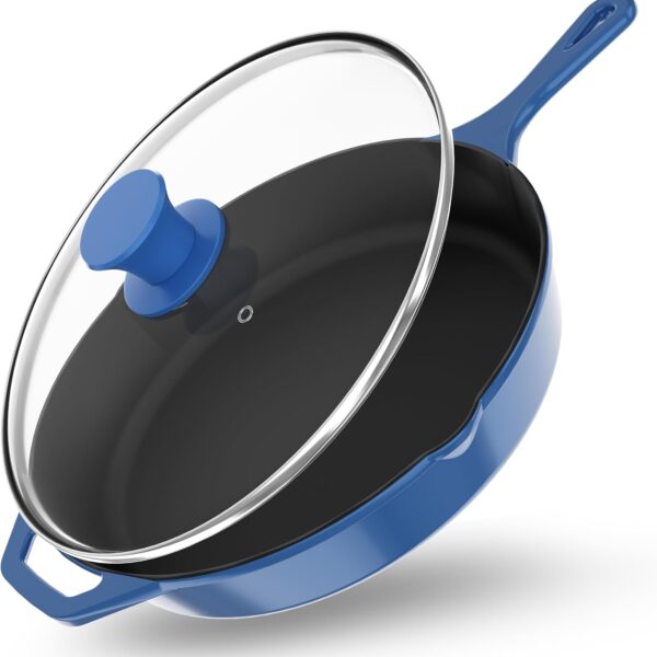 Pre Seasoned Cast Iron Skillet for Stovetop Oven Grill and Campfire