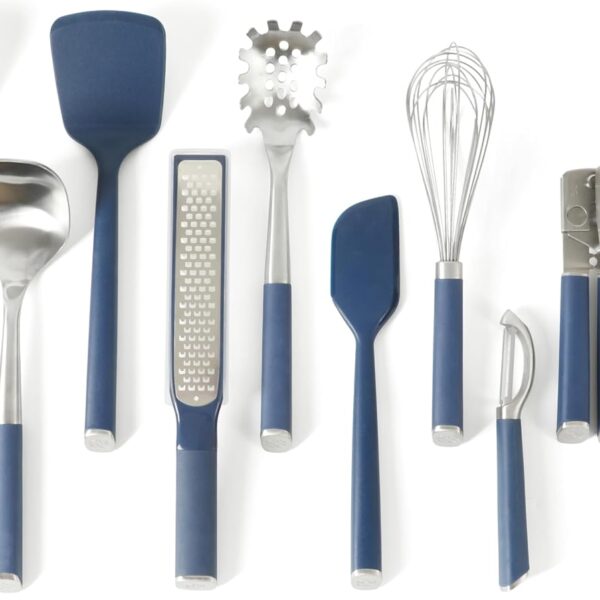 Silicone And Stainless Steel Kitchen Tool Set Heat Resistant Non Stick Safe Non Slip Handle