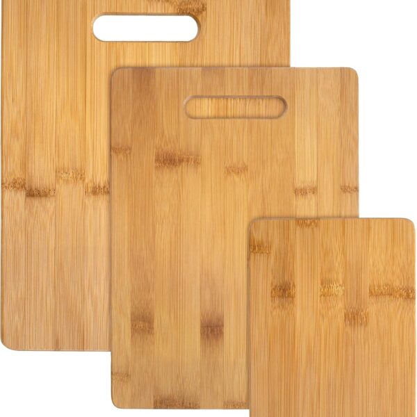Moso Bamboo Cutting Board Set with Reversible Surface