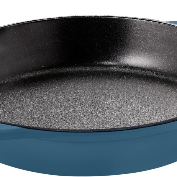 Pre Seasoned Cast Iron Skillet with Even Heat Distribution and Easy Grip Handles